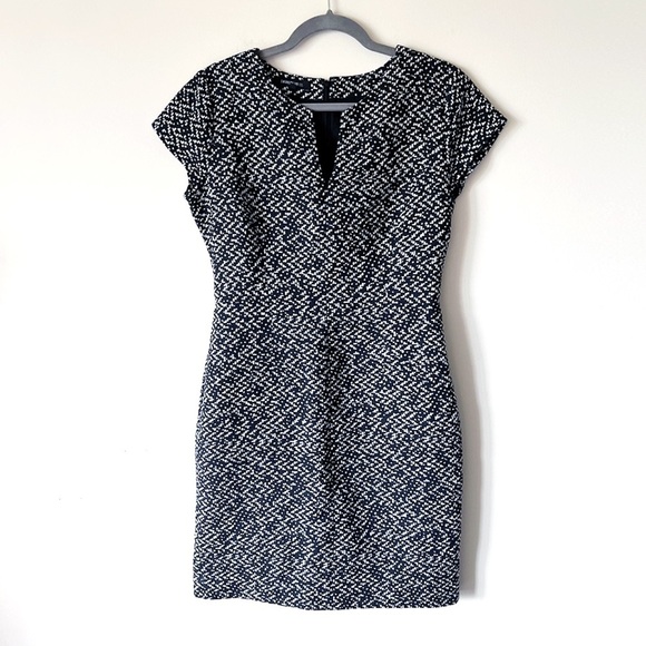 Lafayette 148 New York - Woven Sheath Dress - Cap Sleeve - Picture 2 of 12